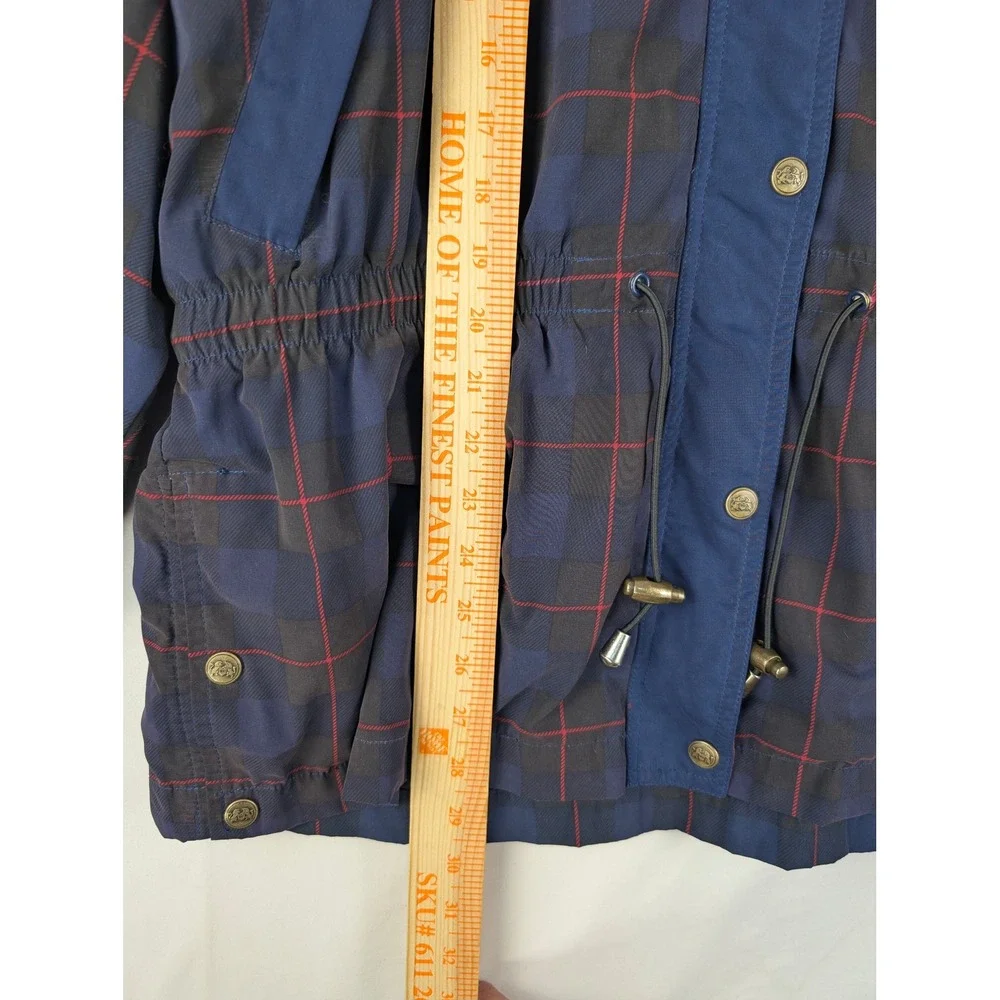 Tourney Gore-Tex Jacket Womens Large Blue Plaid Waterproof Golf Windbreaker